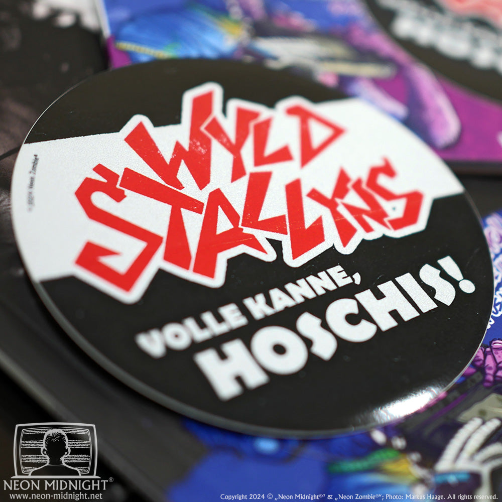 Sticker „Volle Kanne, Hoschis!“; © Haage Medien (as „Neon Midnight®“)