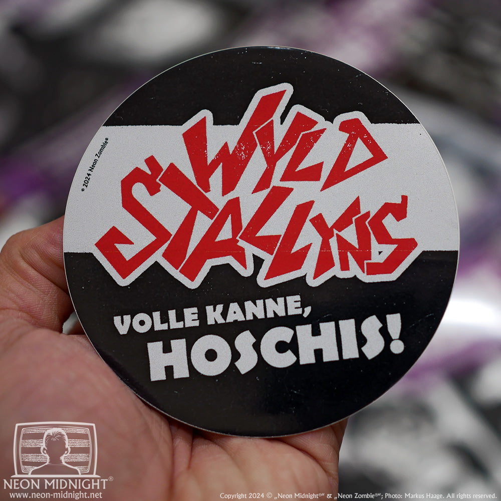Sticker „Volle Kanne, Hoschis!“; © Haage Medien (as „Neon Midnight®“)